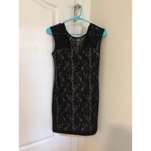 Black and Nude Lace dress